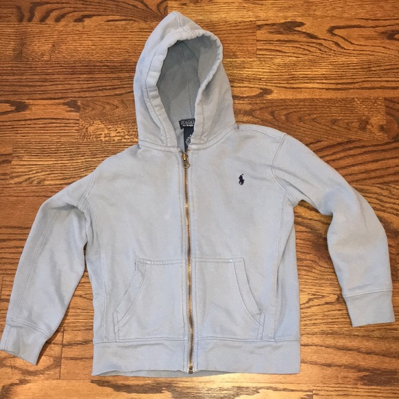 polo light blue hoodie